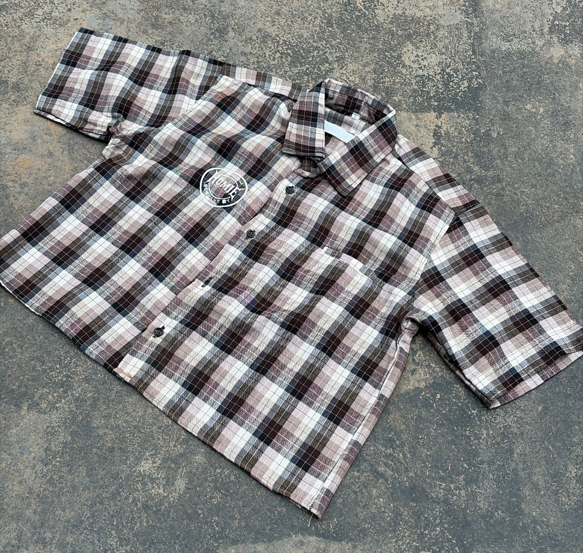 H0MIE Cropped Flannel (茶色)