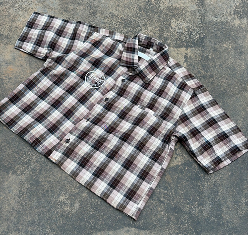H0MIE Cropped Flannel (茶色)
