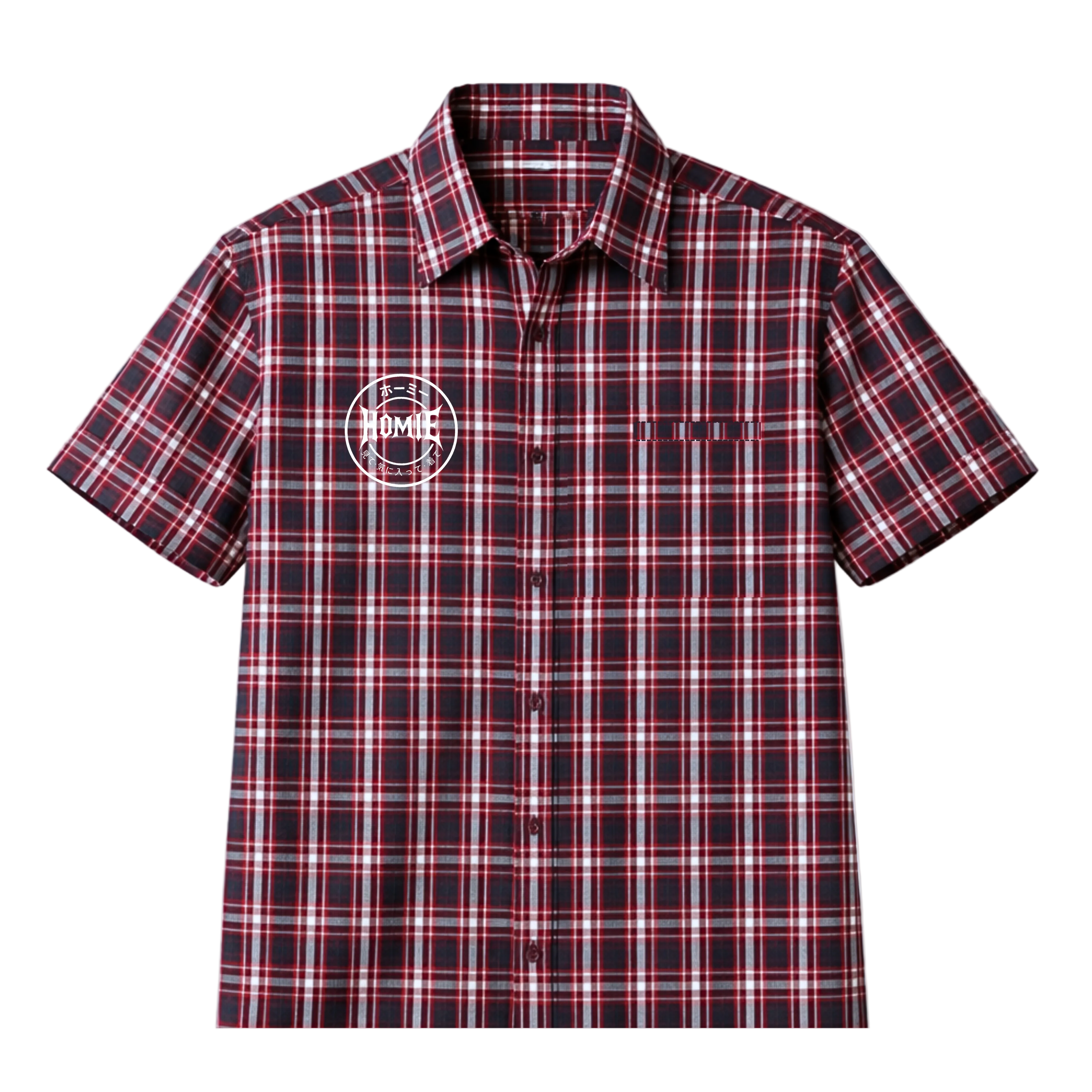 wH CROPPED FLANNEL (赤)